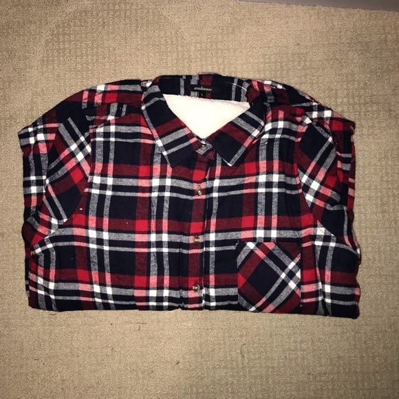 Fur lined plaid shirt - Picture 2 of 5